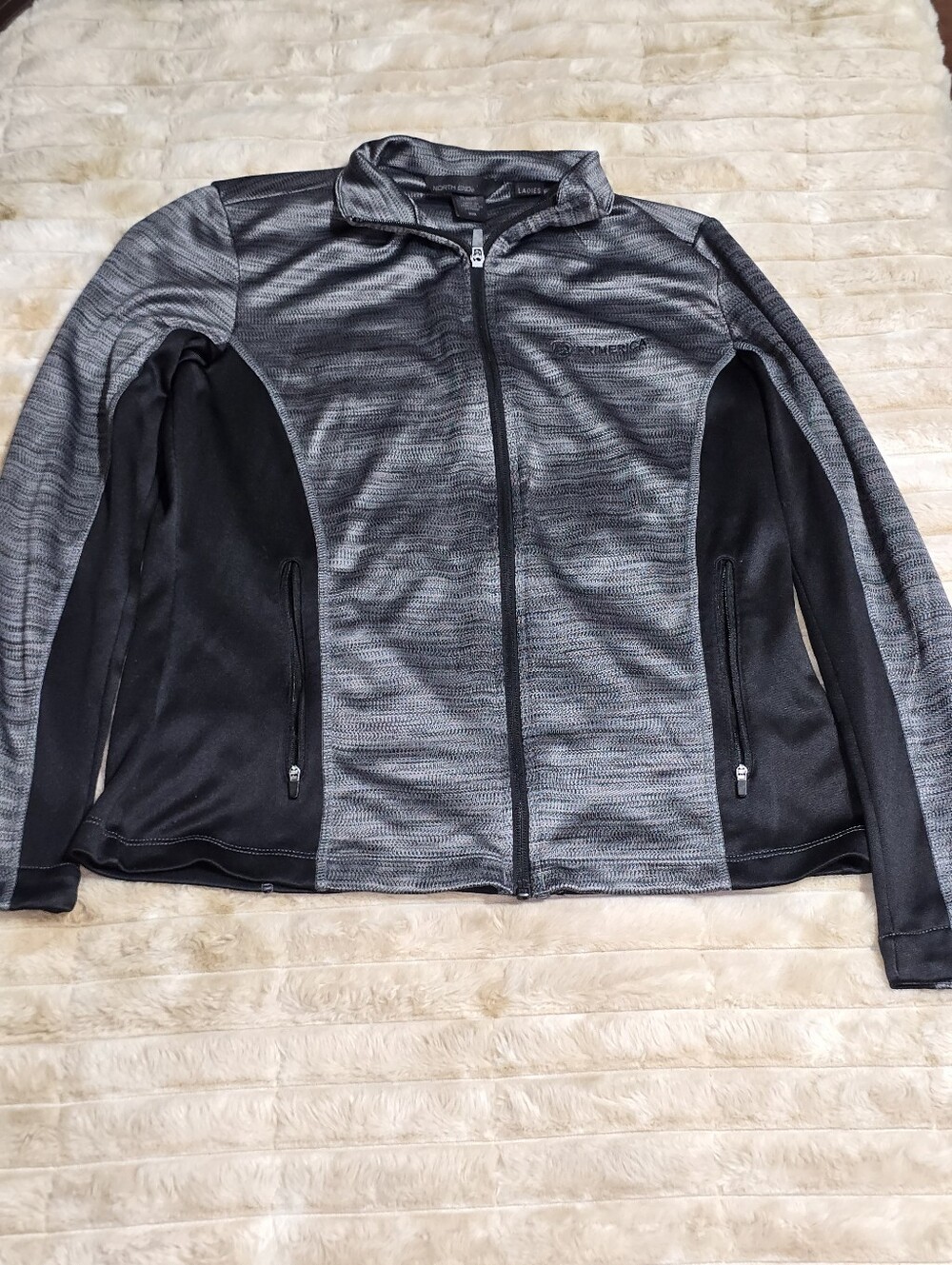 North End Primerica Gray Full-Zip Athletic Jacket Size M